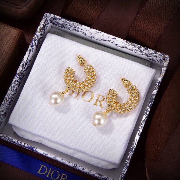 18K CD Tribales Pave Diamond Earrings - 图片 2