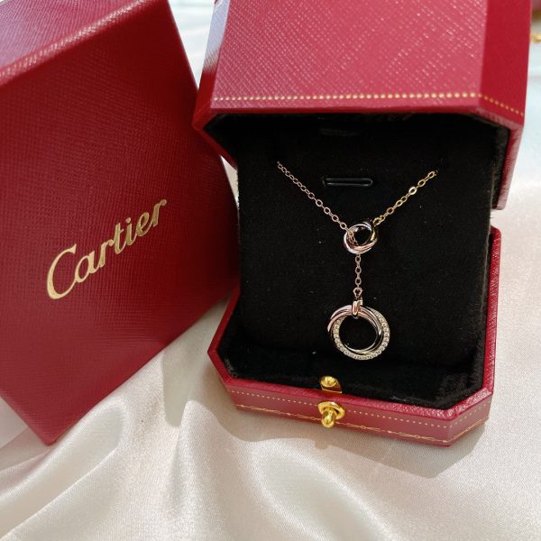 18K Trinity Diamonds Necklace - 图片 6