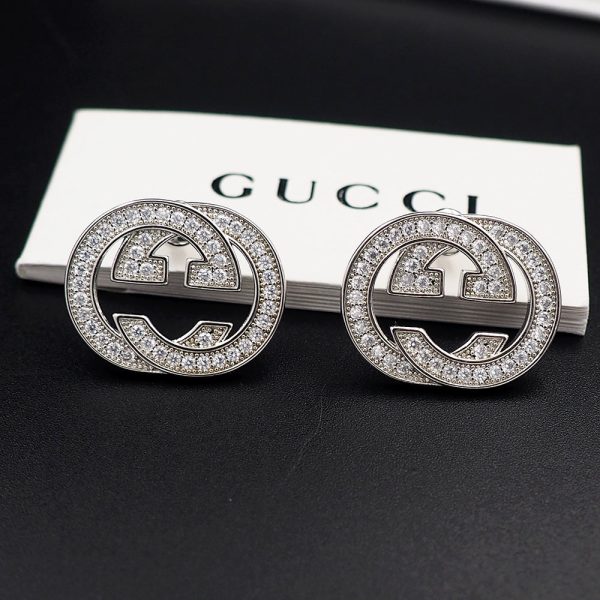 18K Double G Diamonds Earrings