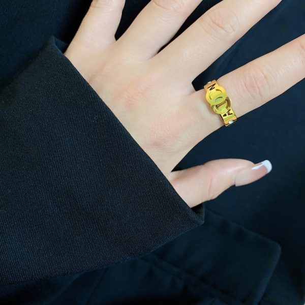 18K CC Yellow Gold Ring - 图片 4
