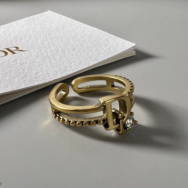 18K CD Crystal Rings