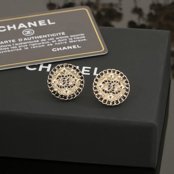 18K CC Strass Earrings - 图片 5