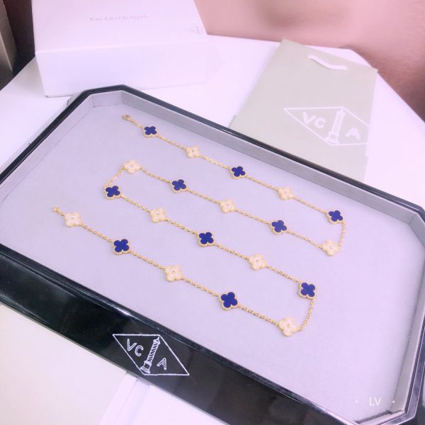 18K Vintage Alhambra 20 Motifs Long Necklace - Image 4