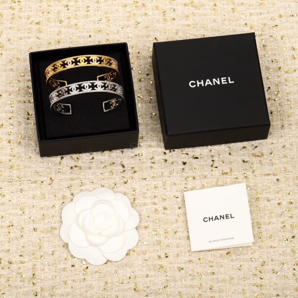 18K CC Open Cuff Bracelet - 图片 5