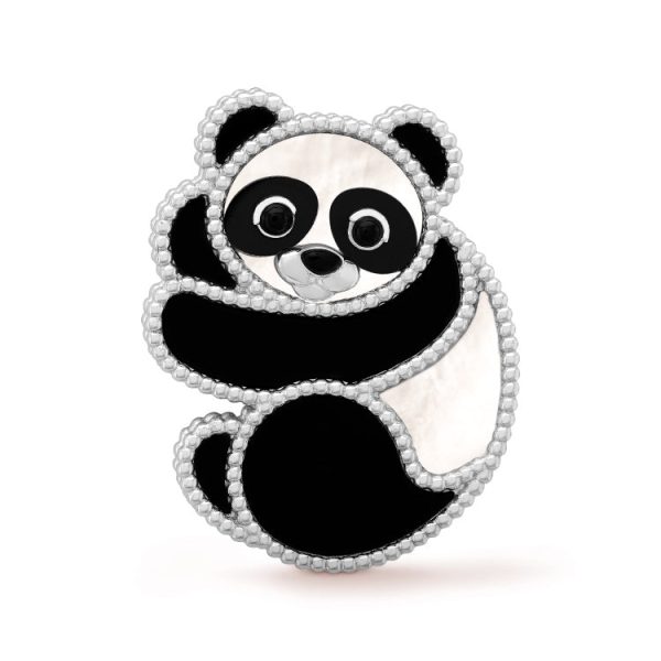 18K Lucky Animals Panda Clip Brooch