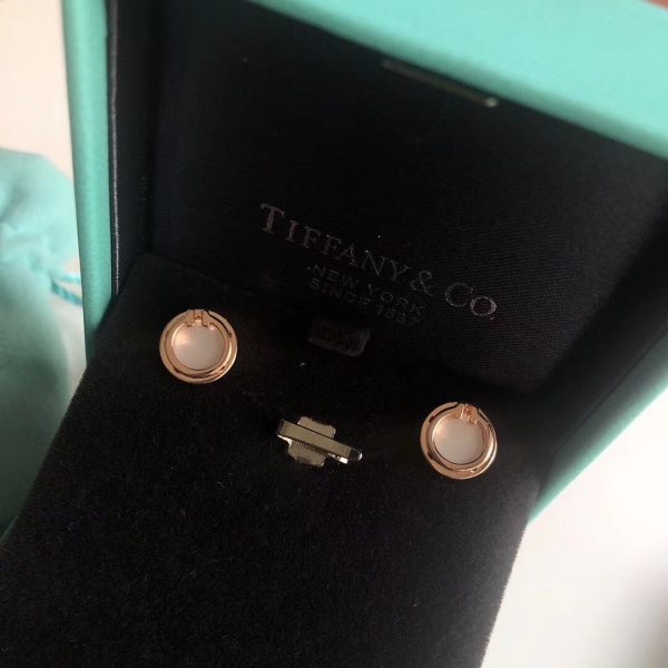 18K T Mother-of-pearl Circle Earrings - 图片 9