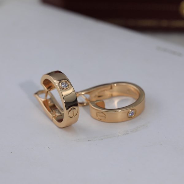 18K Love 2 Diamonds Earrings - 图片 3
