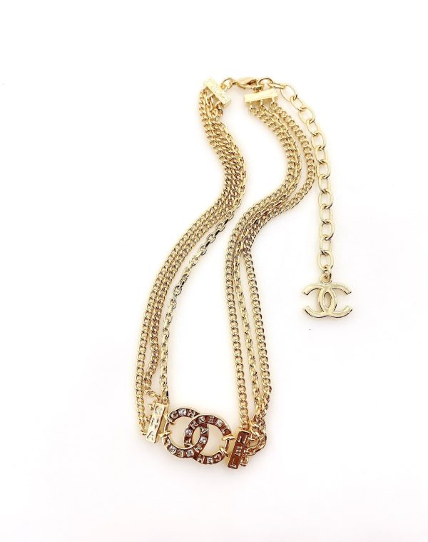18K CC Chain Choker Necklace - Image 4