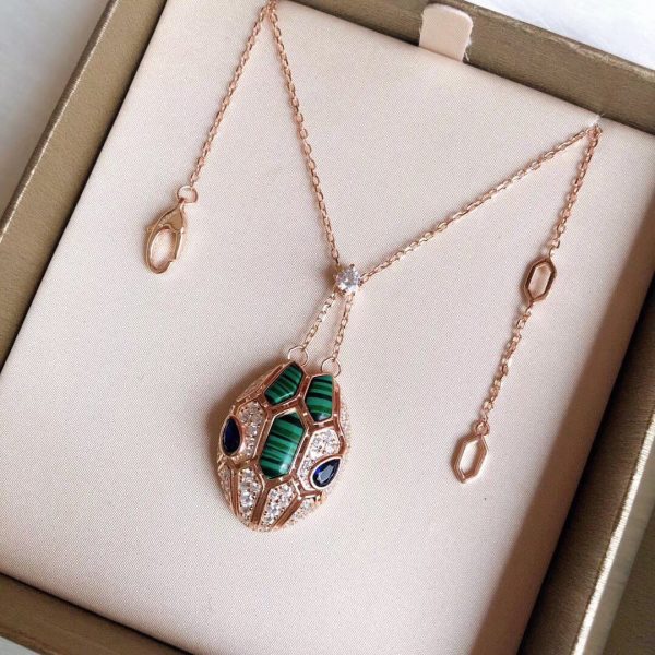 18K BV Serpenti Malachite Necklace - 图片 3