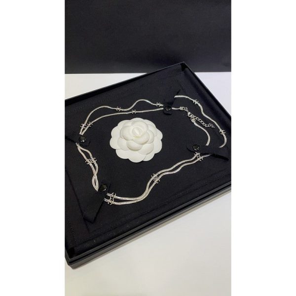 18K CC 24B Flowers Long Necklace - 图片 11