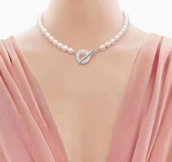 18K T Tag Beads Necklace - 图片 2