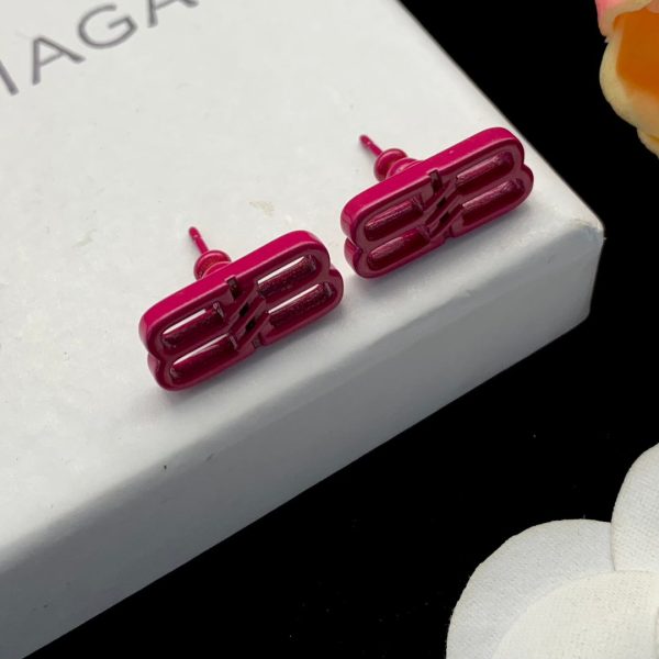 18K BB Pink Icon Earrings - 图片 2