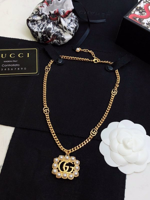 18K Double G Pearl Double G Necklace - 图片 10