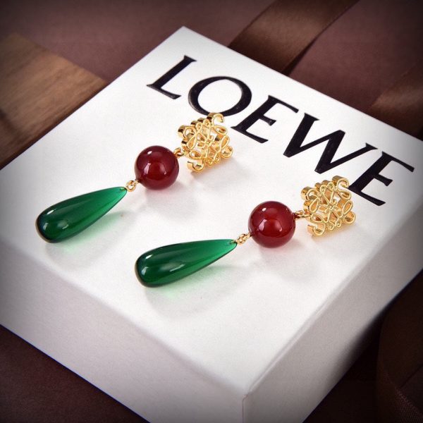 18K Anagram Color Crystals Earrings - 图片 3