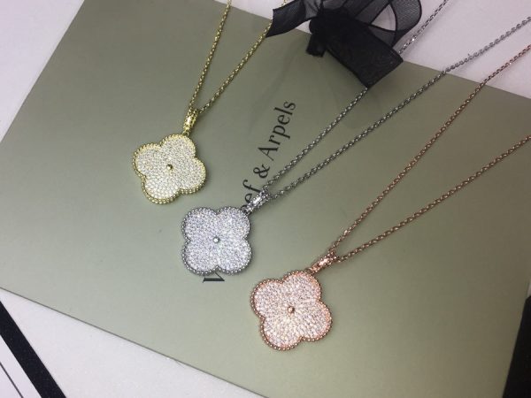 18K Magic Alhambra One Motifs Diamonds Clover Necklace - 图片 12