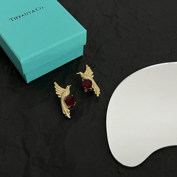 18K T Bird Diamonds Earrings - 图片 2