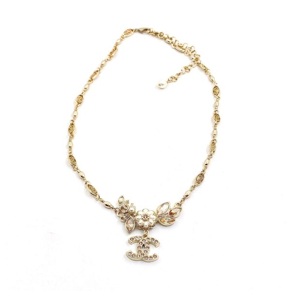 18K CC Flower Pendant Necklace