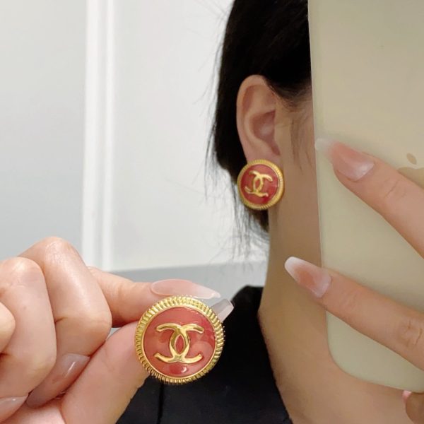 18K CC Red Earrings - 图片 3
