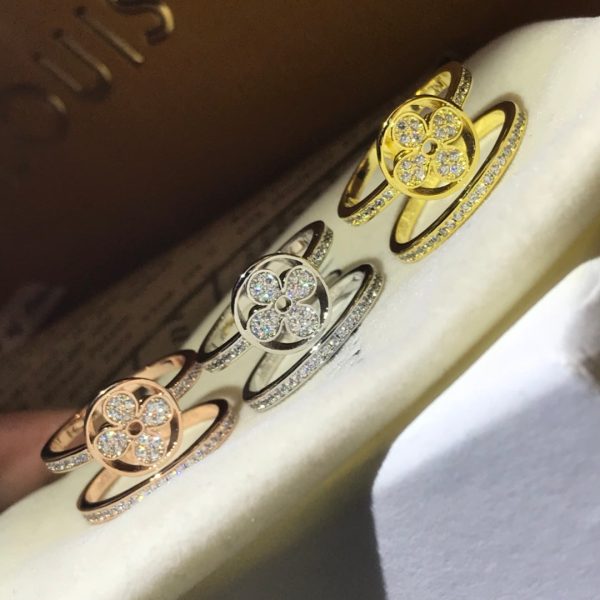 18K Louis Idylle Blossom Two-Row Ring - 图片 3