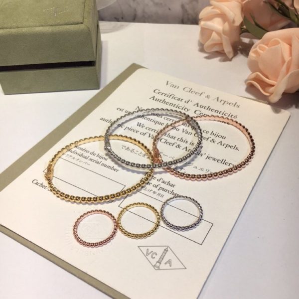 18K White Gold Perlée Bracelet - 图片 5