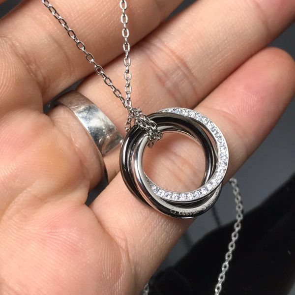 18K Trinity Diamonds Necklace - 图片 7