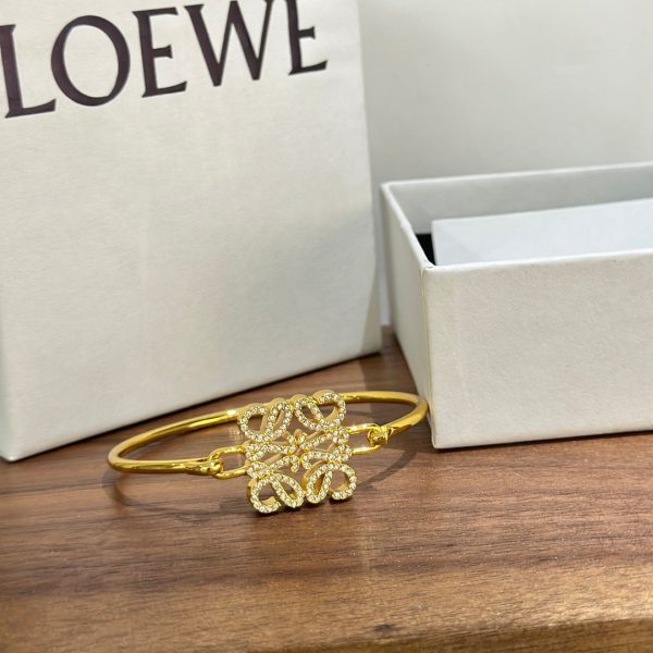 18K Anagram Pave Anagram Open Bracelet - Image 2