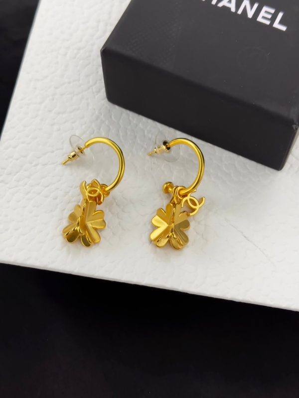 18K CC Flowers Earrings - 图片 2