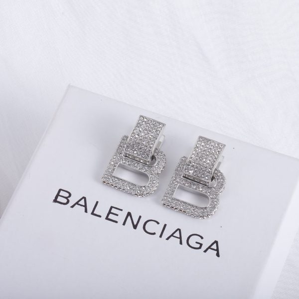 18K BB Hourglass Diamond Earrings - 图片 6