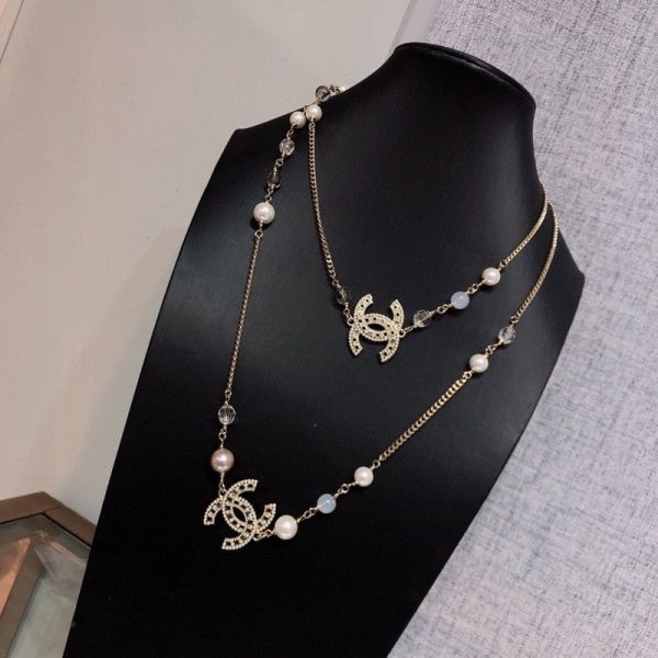 18K CC Long Pearl Necklace - 图片 2