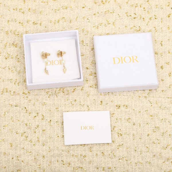 18K CD Pearl Pendant Earrings - 图片 7