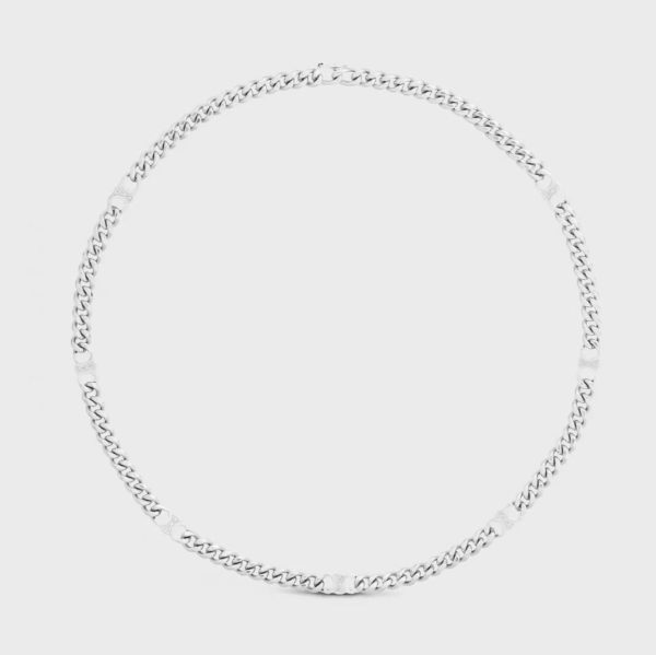 18K Triomphe Gourmette Chain Necklace