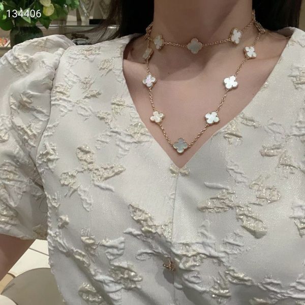 18K Vintage Alhambra 20 Motifs Long Necklace - 图片 9