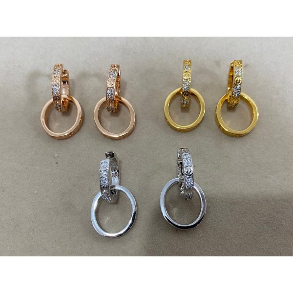 18K Love Pave Diamond Earrings - 图片 7