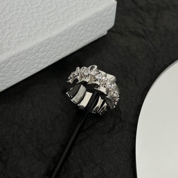 18K CD Archi Bar en Corolle Bague Ring - 图片 12