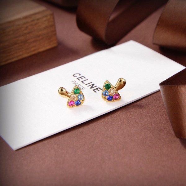 18K CE Colorful Mushroom Earrings - 图片 2