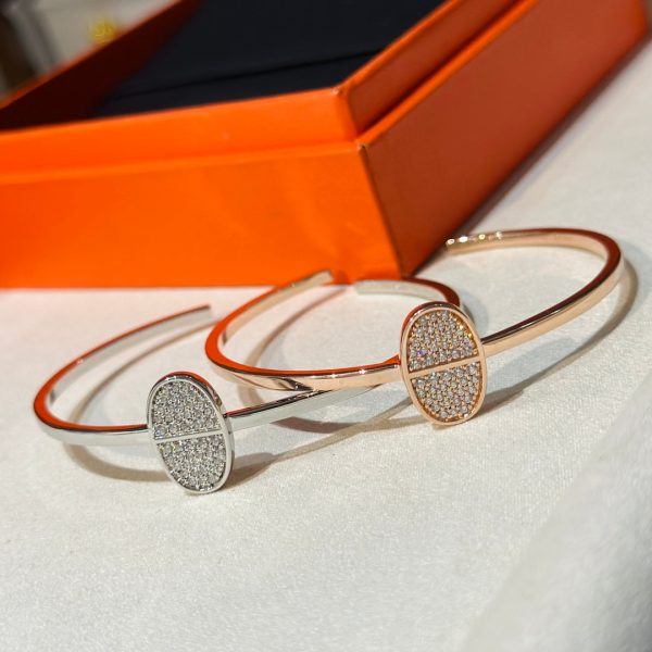 18K Chaine d'Ancre Verso H Bracelet - 图片 3