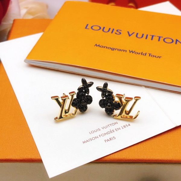 18K Louis Black Blossom Earrings - 图片 3