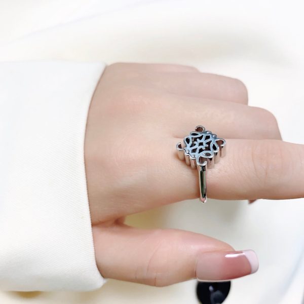 18K Anagram Single Anagram Ring - Image 4