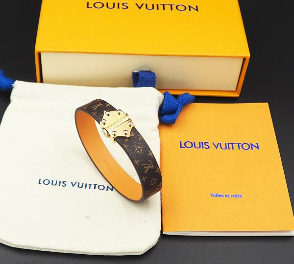 18K Louis Leather Vintage Bracelet - 图片 9