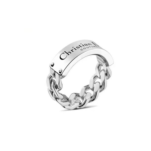 18K CD Couture Chain Link Ring - 图片 2