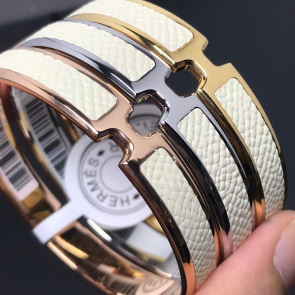 18K Olympe White H Bracelet - 图片 2