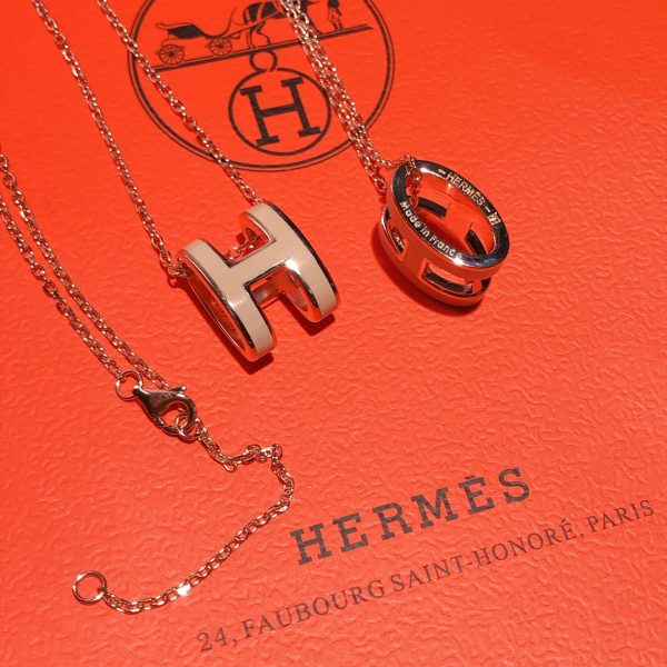 18K Mini Pop H Grey Necklace - 图片 10