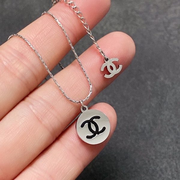 18K CC Round Logo Necklace - 图片 4