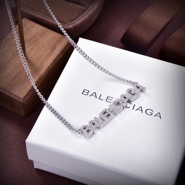 18K BB Typo Crystals Necklace - Image 4