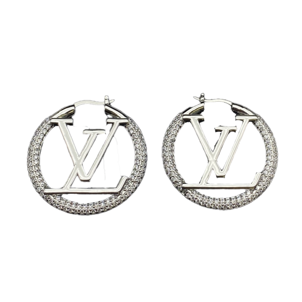 18K Louis Louise Hoop Diamond Earrings
