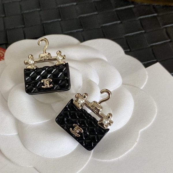 18K CC Classic Bag Pendant Earrings - Image 6