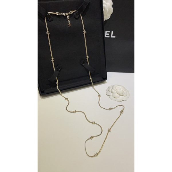 18K CC 24B Flowers Long Necklace - 图片 6