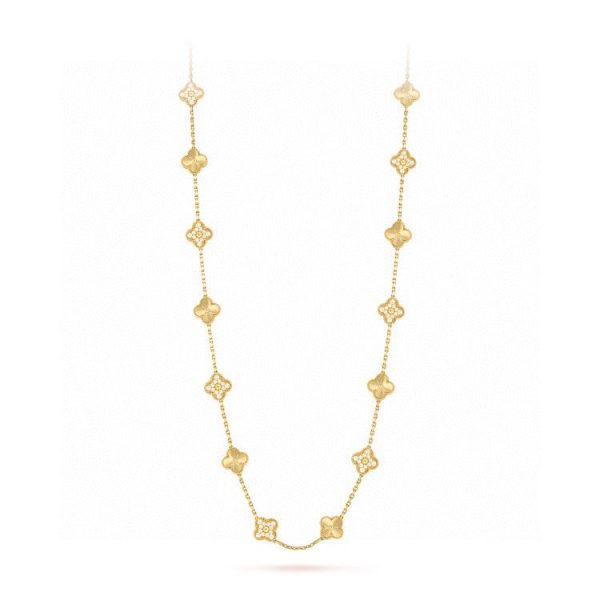 18K Vintage Alhambra 20 Motifs Long Necklace - 图片 3