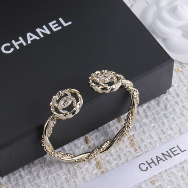 18K Double CC Open Bracelet - 图片 2
