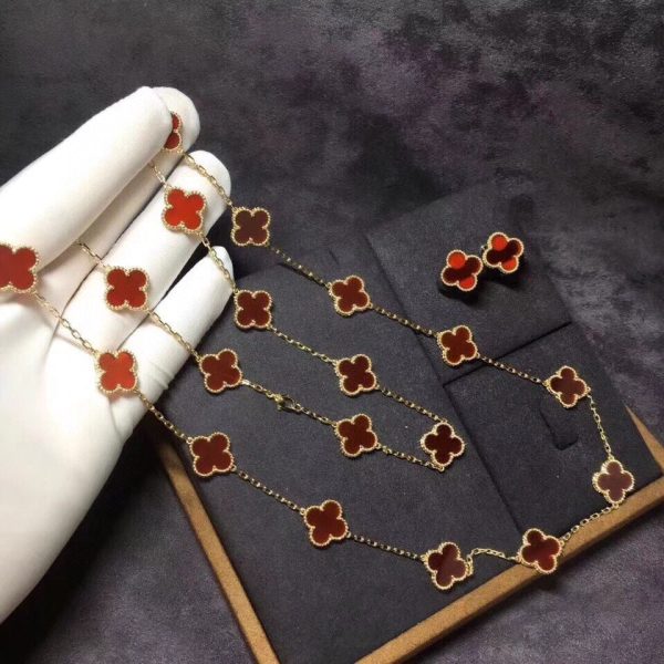 18K Vintage Alhambra 20 Motifs Long Necklace - 图片 5